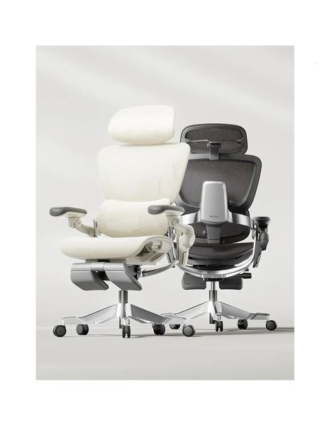 Ергономічне крісло HINOMI H2 PRO CREAM WHITE, з підставкою для ніг 03424-2 фото