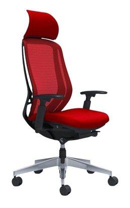 Крісло OKAMURA SYLPHY EXTRA HIGH BLACK (RED) для керівника 01896 фото