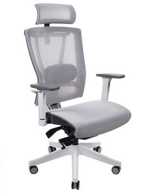 Крісло ERGO CHAIR 2 MESH WHITE, ергономічне, бежеве 02019 фото