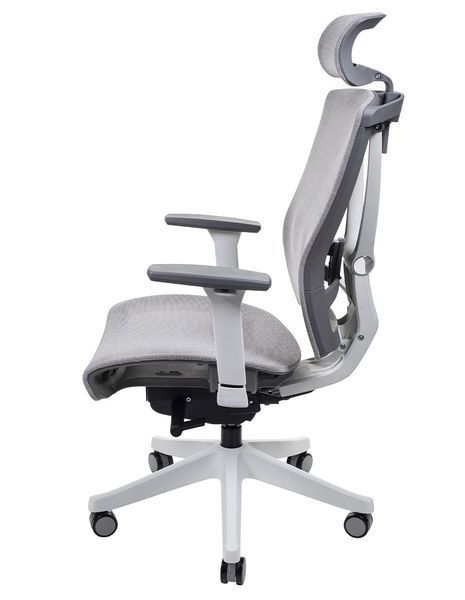 Крісло ERGO CHAIR 2 MESH WHITE, ергономічне, бежеве 02019 фото