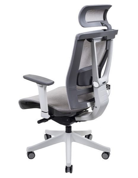 Крісло ERGO CHAIR 2 MESH WHITE, ергономічне, бежеве 02019 фото