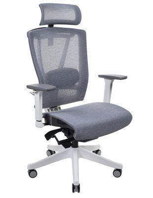 Крісло ERGO CHAIR 2 MESH WHITE, ергономічне, сіре 02020 фото