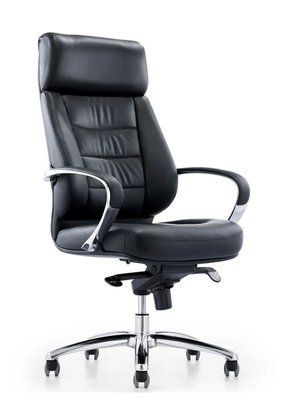 Крісло KRESLALUX A1607 BLACK для керівника, шкіряне 03376 фото