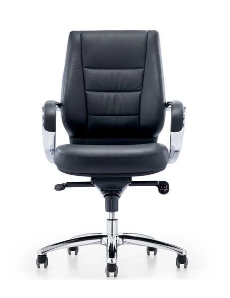 Крісло KRESLALUX A1607 BLACK для керівника, шкіряне 03376 фото
