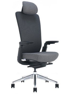 Ергономічне крісло KRESLALUX NEZA BLACK/GREY 03355 фото