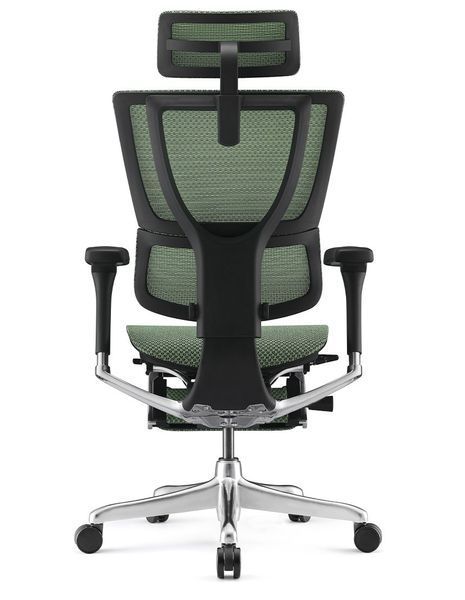 Крісло MIRUS-IOO 2 (IOOE2-AB-HAM-5D-L-LMT, СІТКА Т-168-B6-GREEN), ергономічне, з підставкою під ноги 1161164 фото