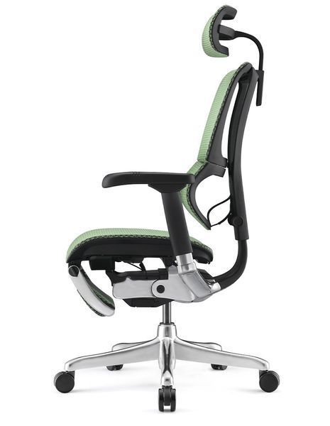 Крісло MIRUS-IOO 2 (IOOE2-AB-HAM-5D-L-LMT, СІТКА Т-168-B6-GREEN), ергономічне, з підставкою під ноги 1161164 фото