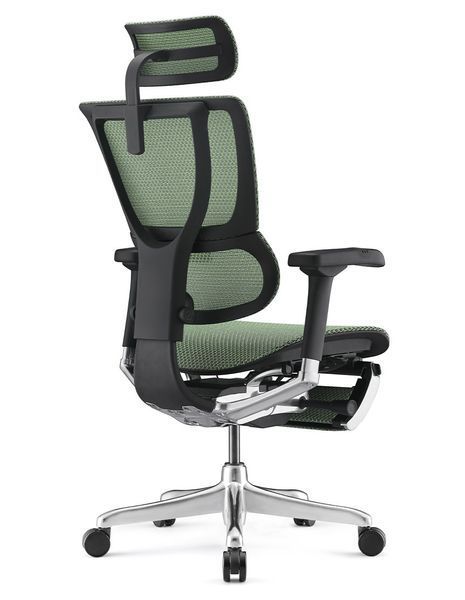 Крісло MIRUS-IOO 2 (IOOE2-AB-HAM-5D-L-LMT, СІТКА Т-168-B6-GREEN), ергономічне, з підставкою під ноги 1161164 фото