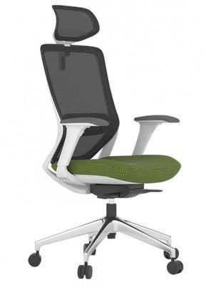 Ергономічне крісло KRESLALUX SWIFT GHW GREEN ALU, з підголівником 113836 фото