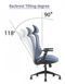 Ергономічне крісло KRESLALUX K2-BH BLACK 03064 фото 15