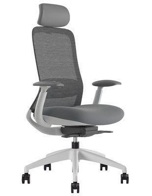 Крісло KRESLALUX BELLA GHB HD LIGHT GREY, ергономічне, з підголівником 02338 фото