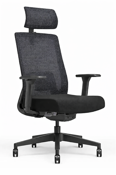 Крісло ергономічне KRESLALUX TANIT ALL BLACK, чорне 03066-3 фото