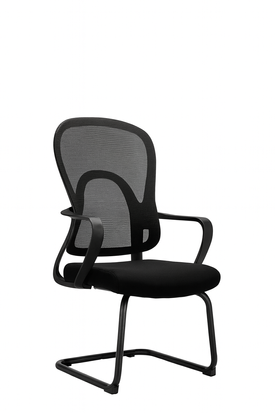 Ергономічне крісло KRESLALUX GO-SIT 645-C LIGHT BLACK, для відвідувача, на полозах 03177-1 фото